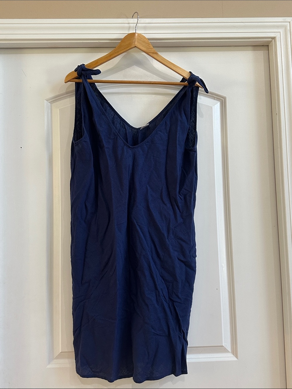 Navy Tie-Shoulder Dress